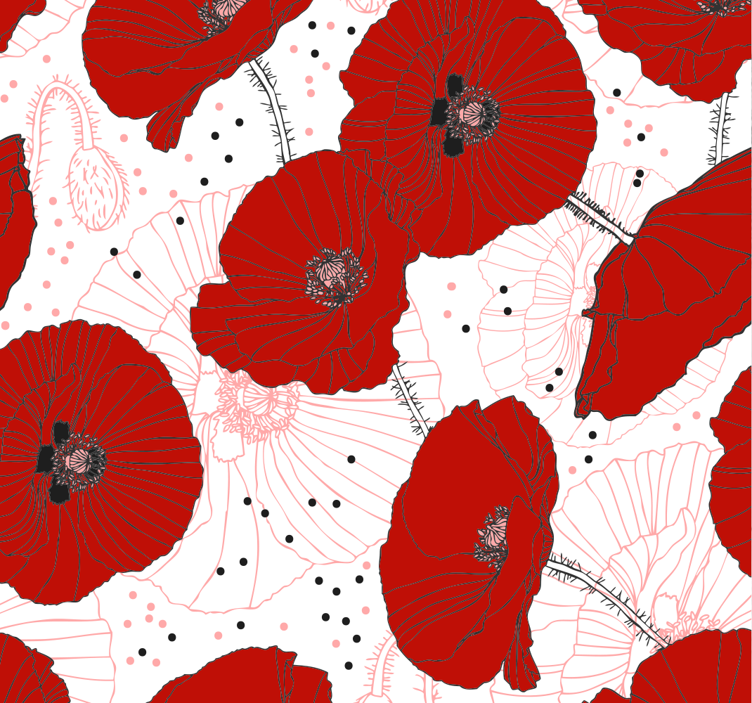 Nature vinyl carpet with floral pattern wallpaper - TenStickers