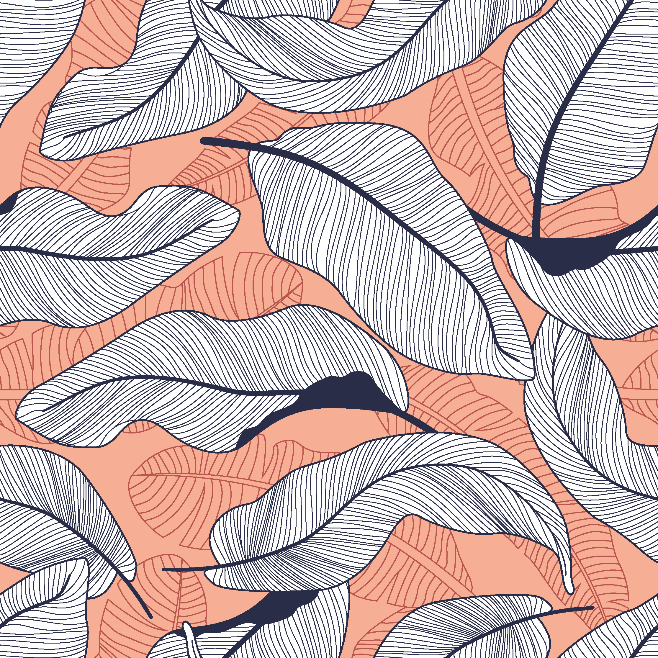 Nature vinyl carpet tropical leaves design - TenStickers