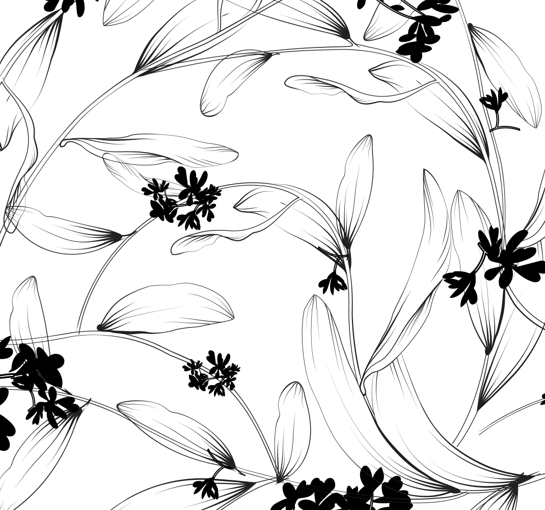 Nature vinyl carpet lilies avant-garde design - TenStickers