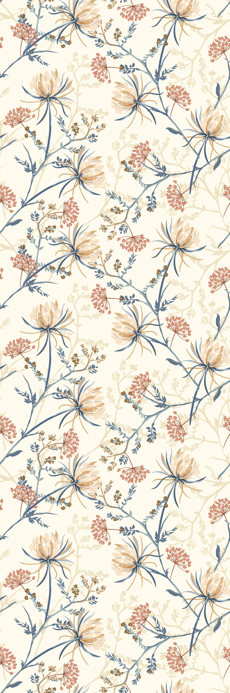 Nature vinyl carpet vintage floral design - TenStickers