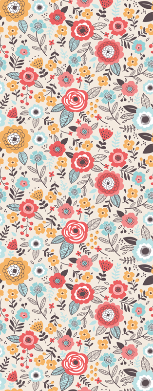 Nature vinyl carpet flowerprint ditsy design - TenStickers