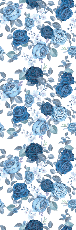 Nature vinyl carpet in blue and wild design - TenStickers