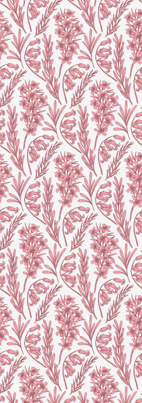 Nature vinyl carpet with pink lotus flowers - TenStickers