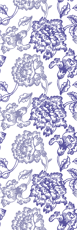 Nature vinyl carpet soft purple floral design - TenStickers