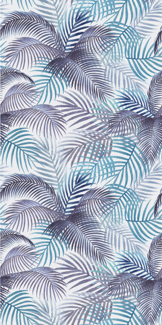 Nature vinyl carpet palms and leaves design - TenStickers