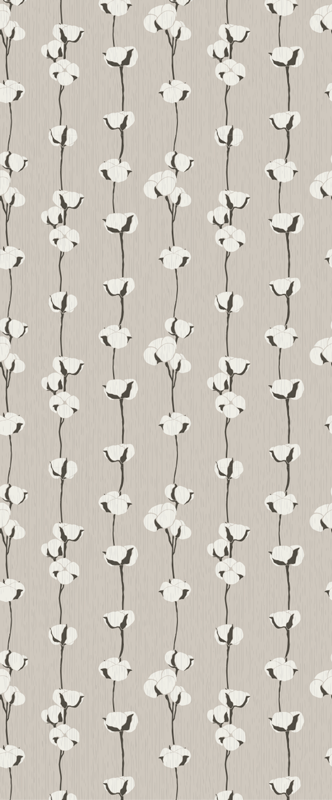 Nature vinyl carpet new nostalgia cotton flowers - TenStickers