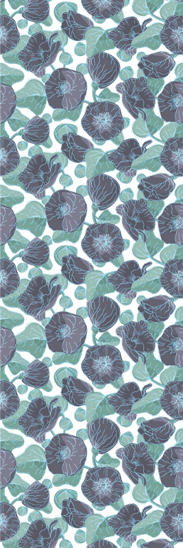 Mallow flowers nature vinyl carpet - TenStickers