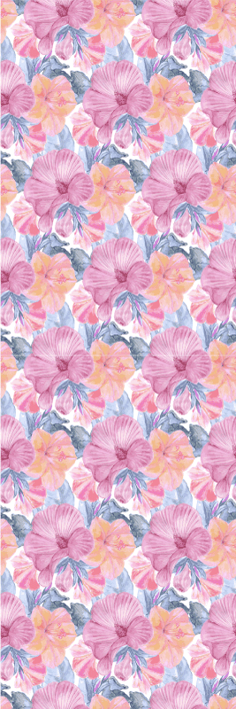 Nature vinyl carpet watercolor mallow - TenStickers