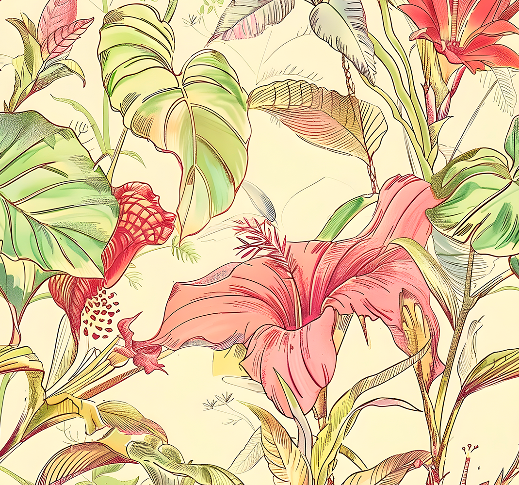 Nature vinyl carpet english floral design - TenStickers
