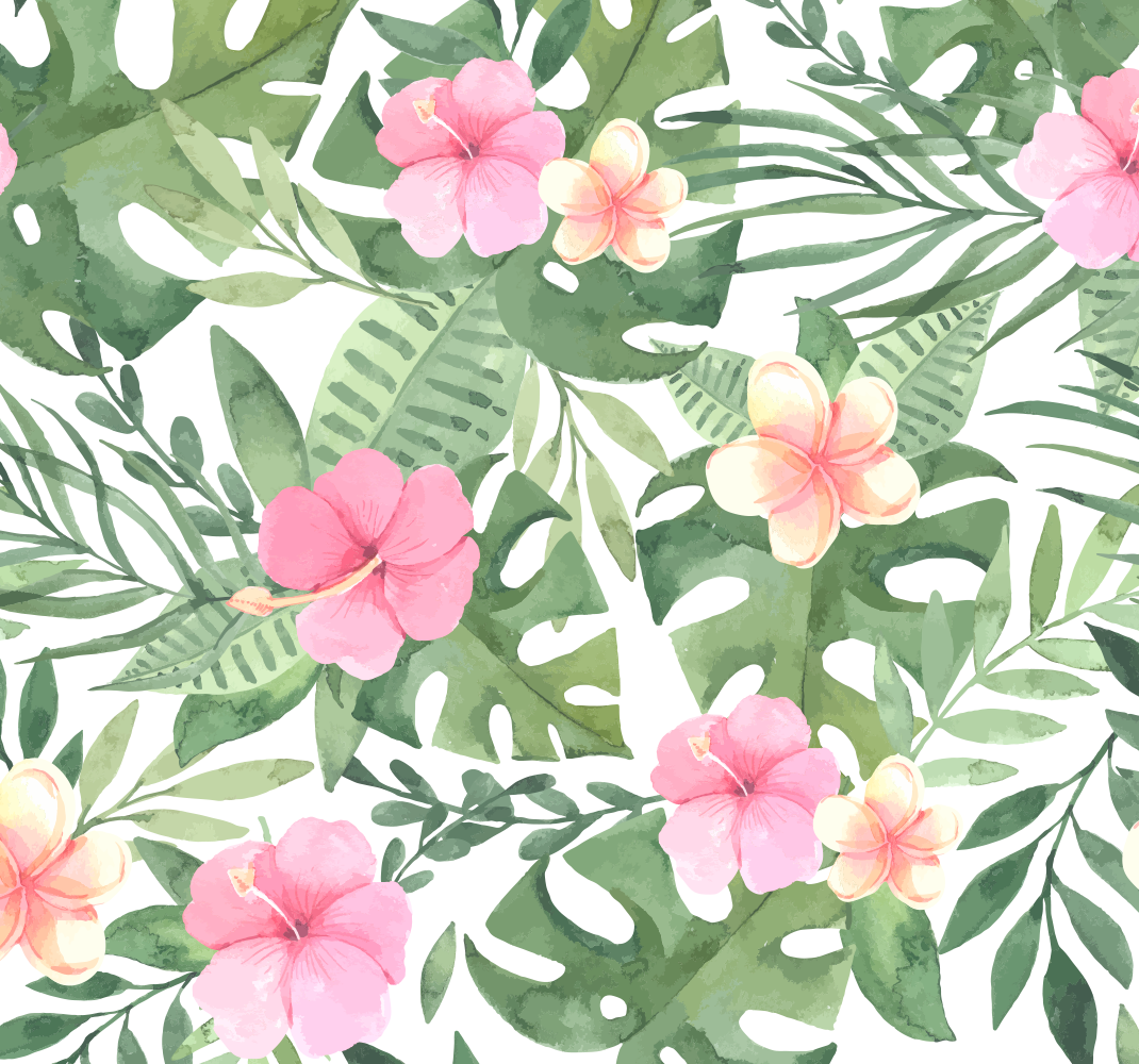 Nature vinyl carpet floral tropical design - TenStickers