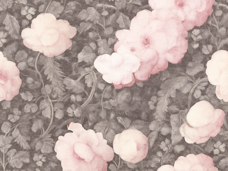 Nature vinyl carpet vintage linen blossom - TenStickers