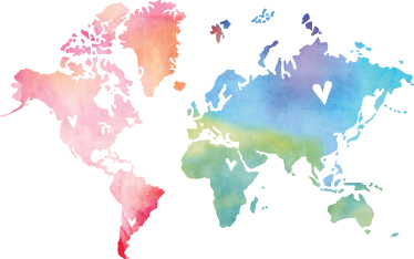 World map vinyl carpet watercolor texture design - TenStickers