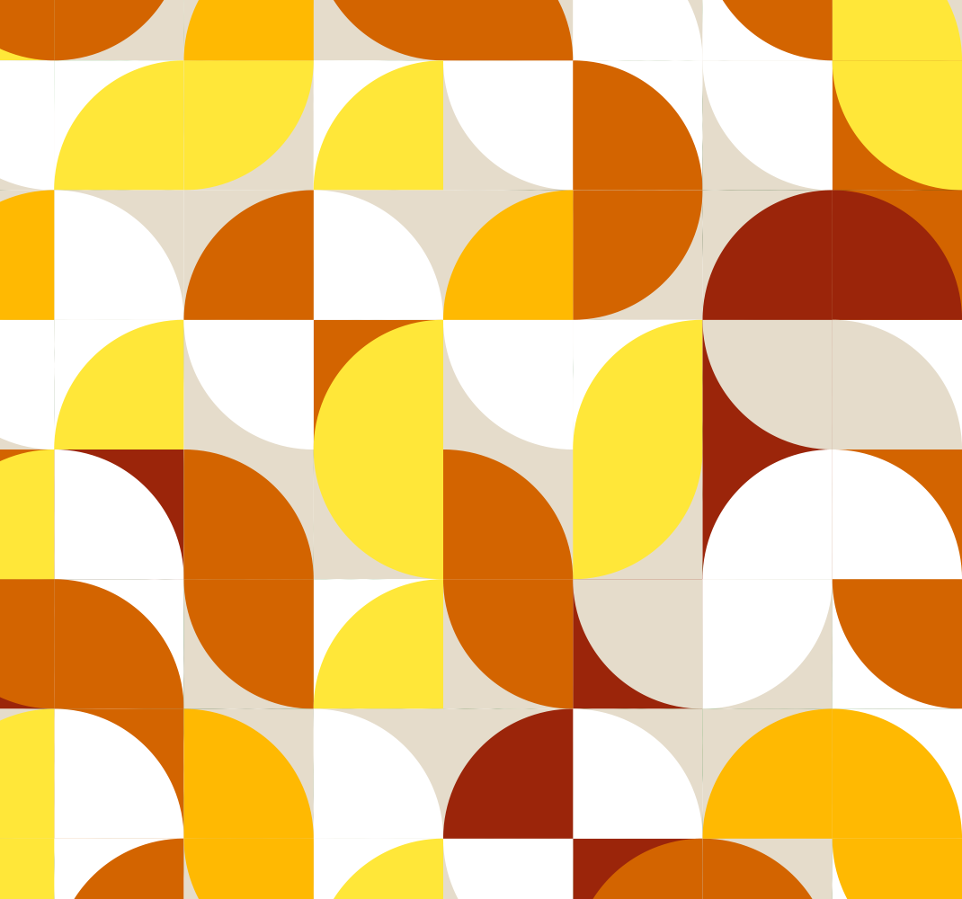 Vintage vinyl carpet in retro orange and yellow - TenStickers