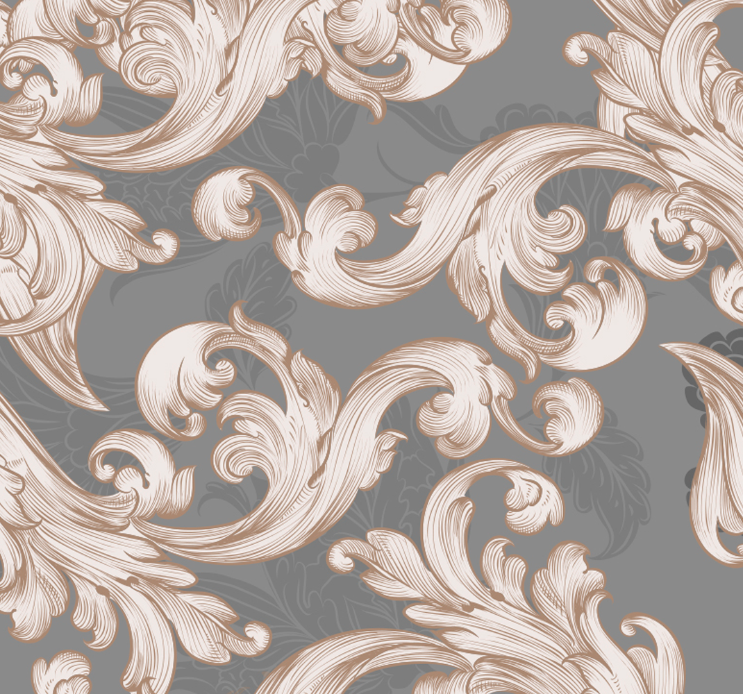 Vintage vinyl carpet - gray beauty wallpaper - TenStickers