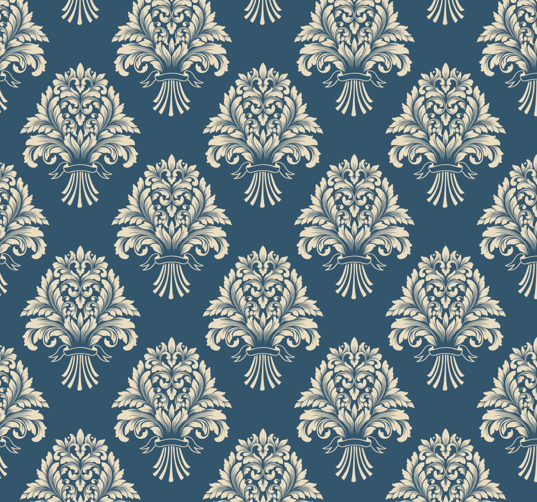 Vintage vinyl carpet with baroque floral design - TenStickers