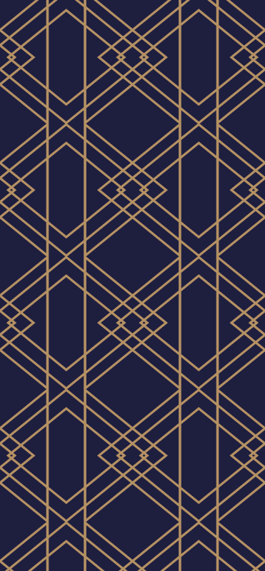 Vintage vinyl carpet with golden interlaced squares - TenStickers