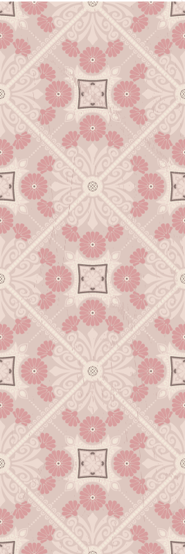 Vintage vinyl carpet in pastel vintage style pattern - TenStickers