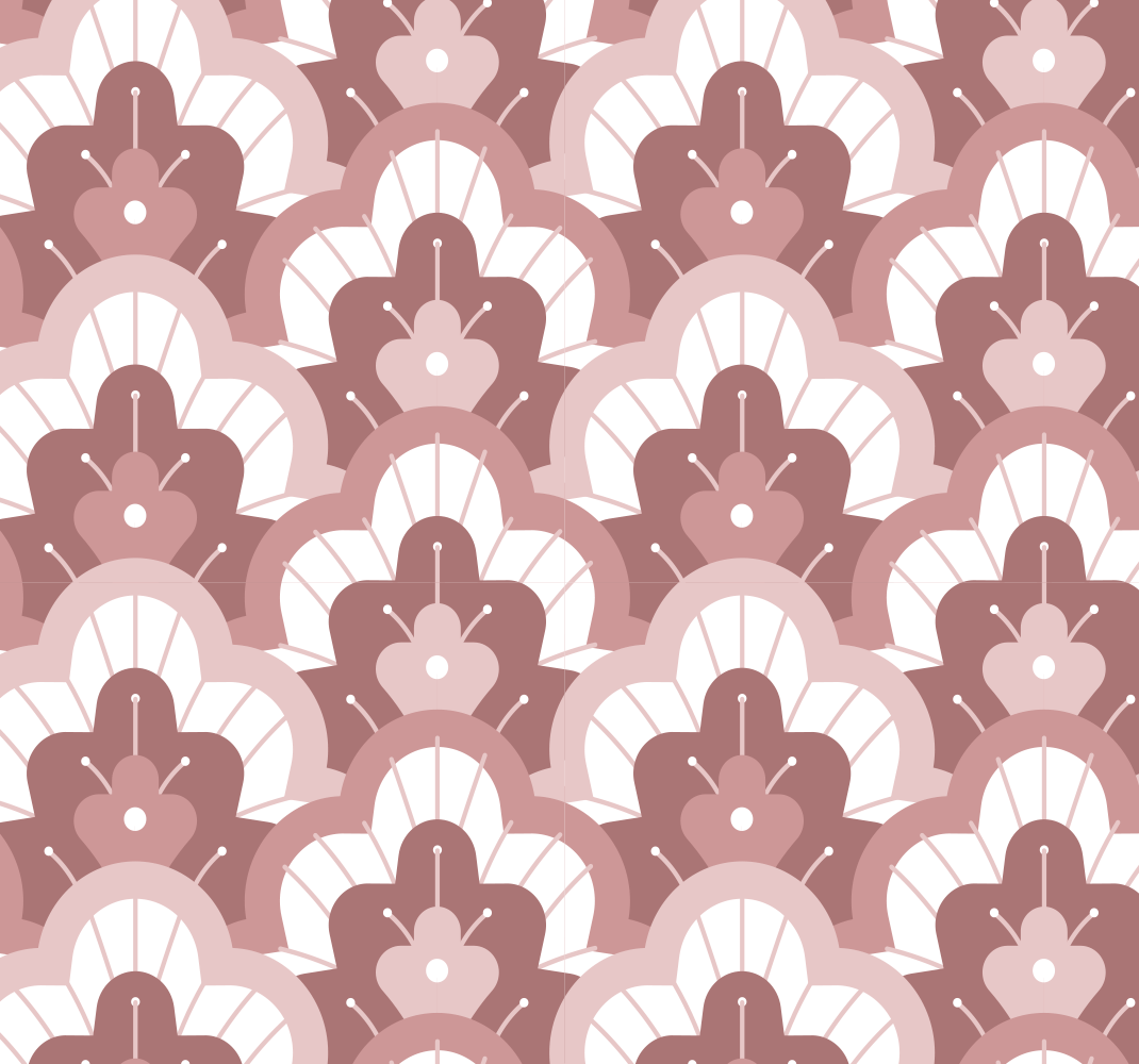 Vintage vinyl carpet in vintage pink wallpaper - TenStickers