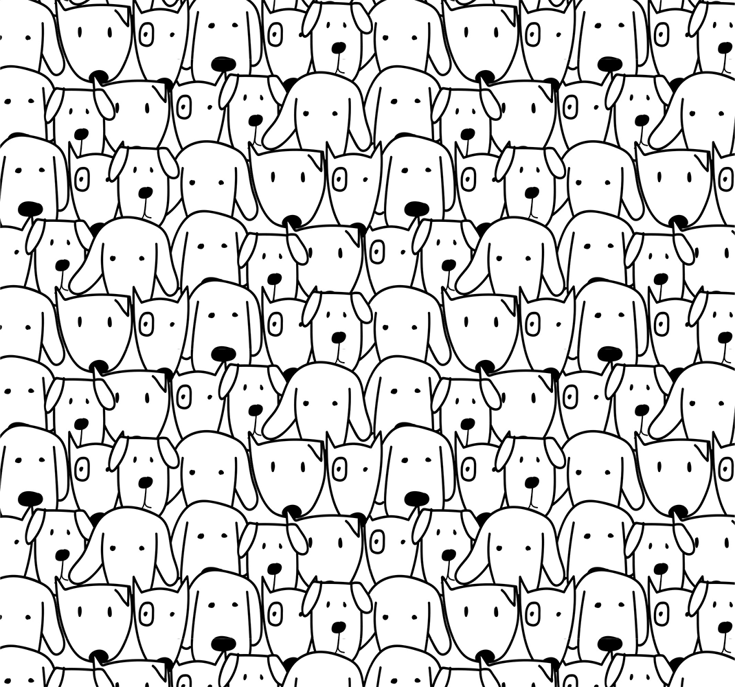 Animal vinyl carpet cute dog design - TenStickers