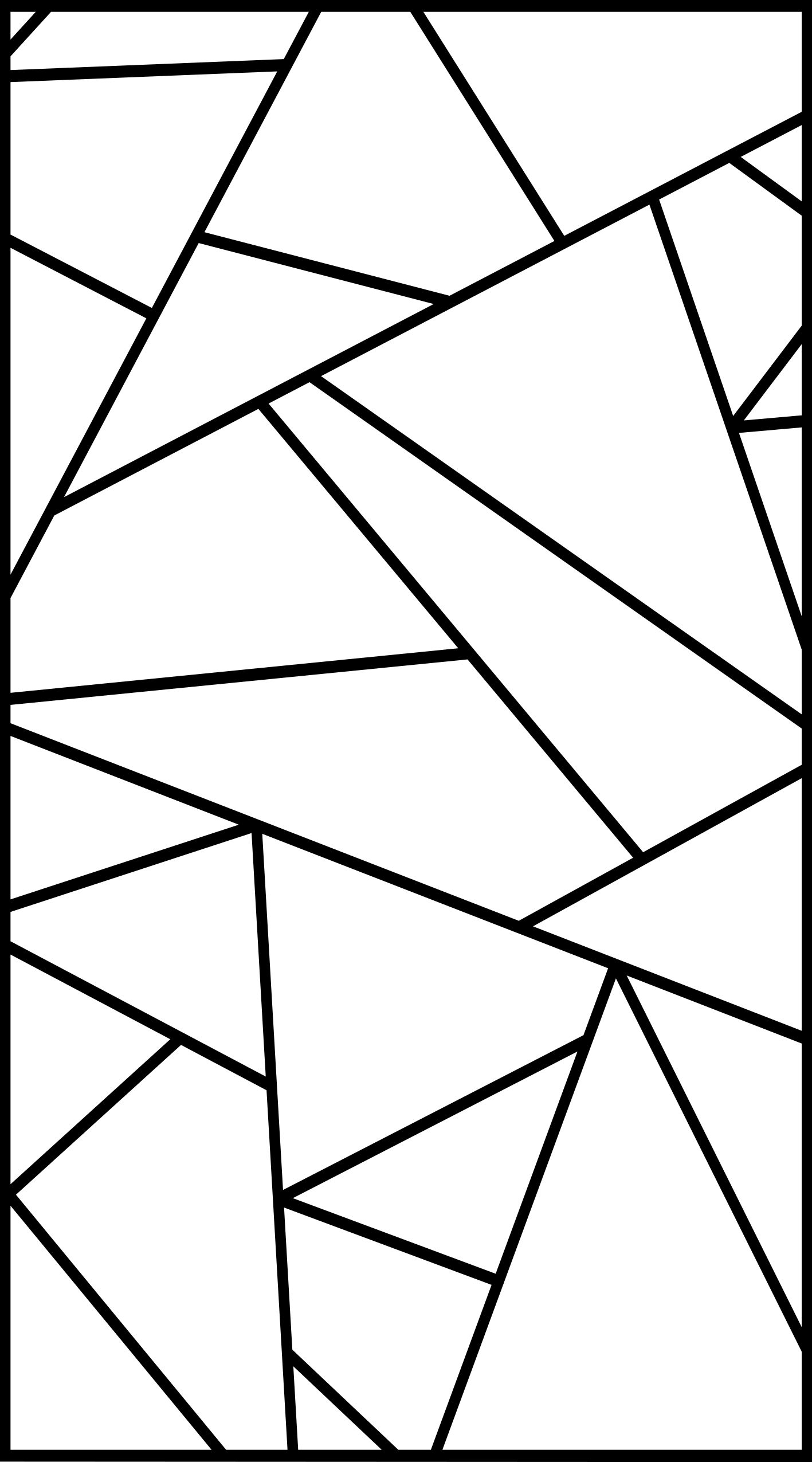 Modern vinyl carpet with black geometric lines design - TenStickers