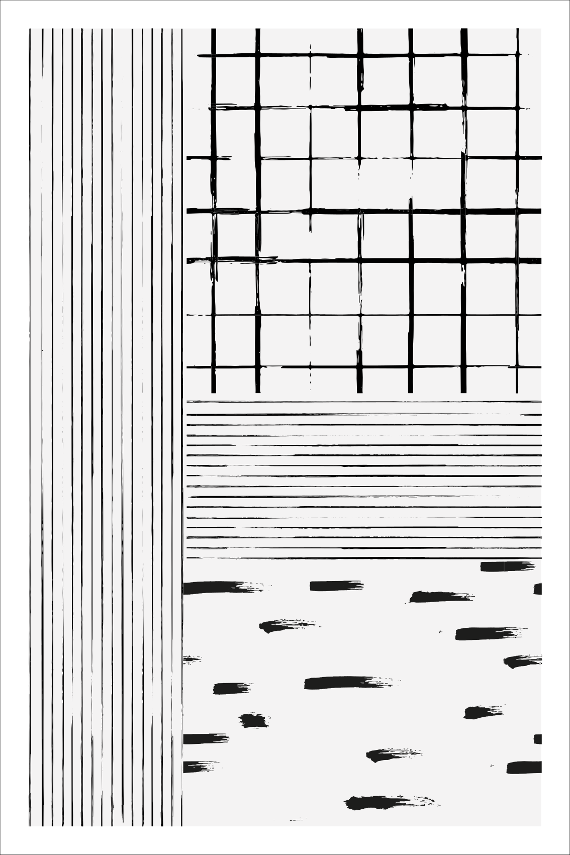 Modern vinyl carpet with black lines - TenStickers