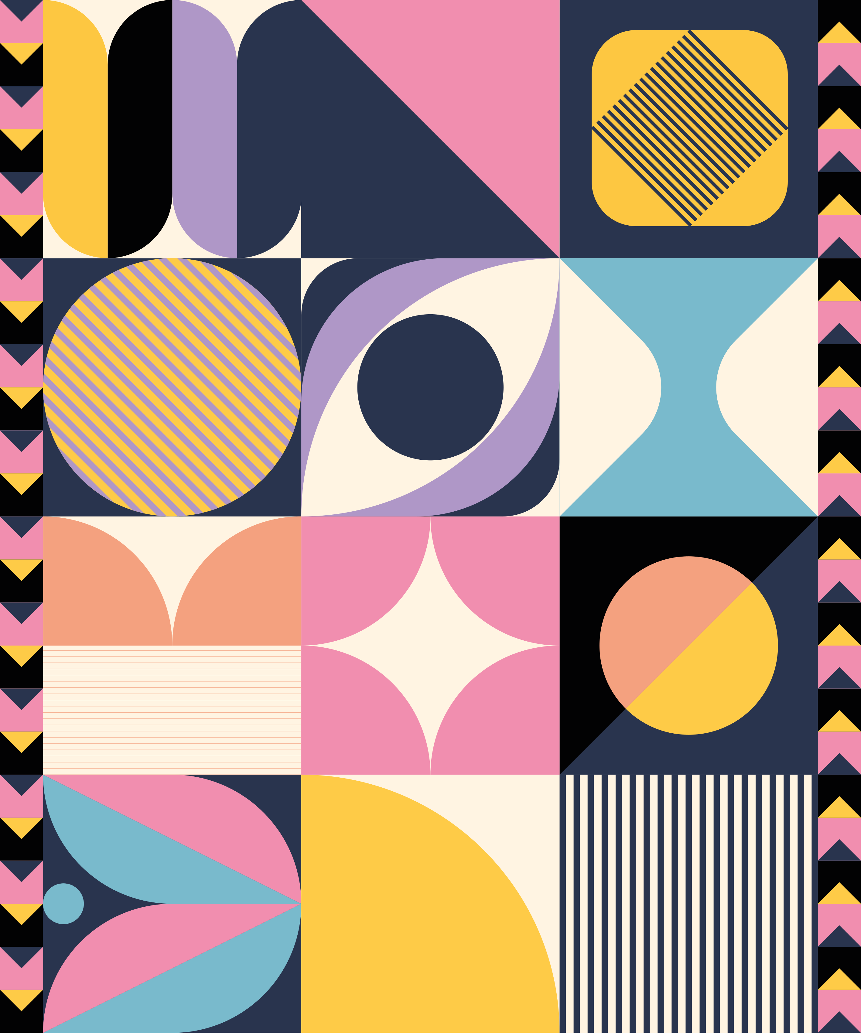Modern vinyl carpet with geometric art design - TenStickers