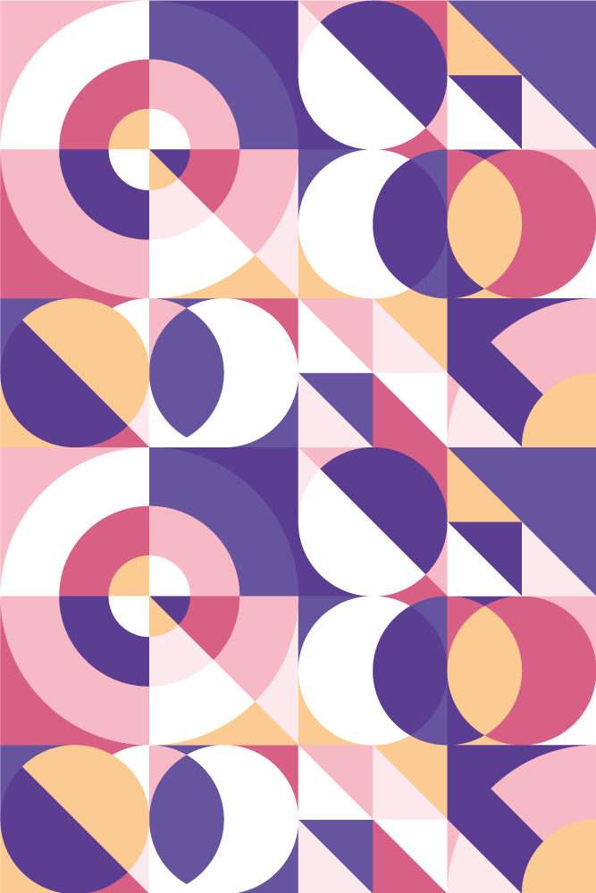 Modern vinyl carpet with abstract geometric art - TenStickers