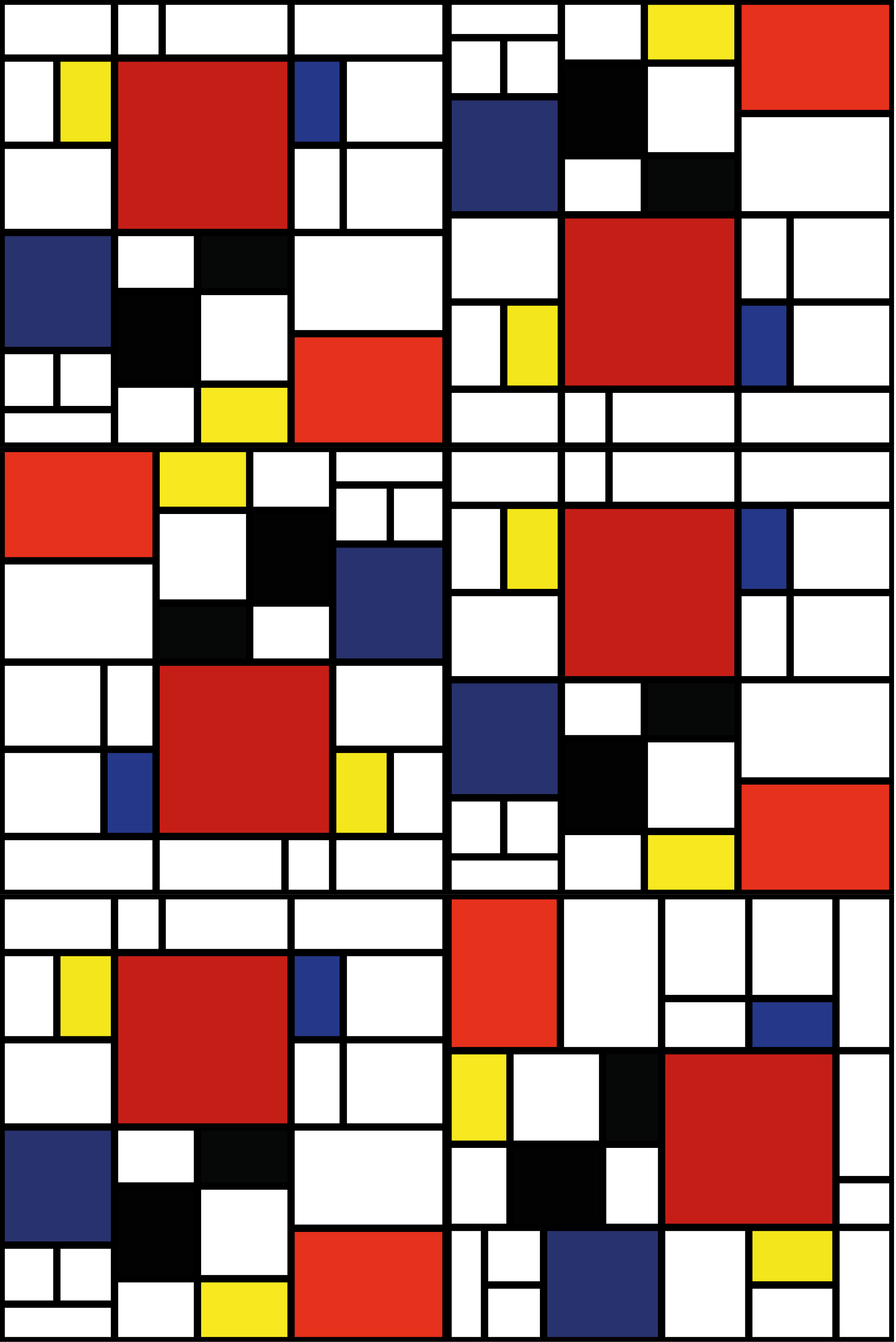 Modern vinyl carpet in abstract color blocks - TenStickers