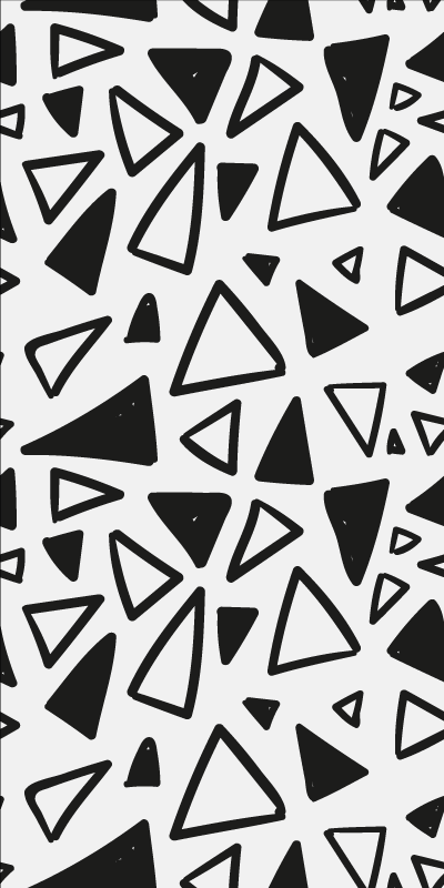 Texture vinyl carpet geometric black and white triangles - TenStickers
