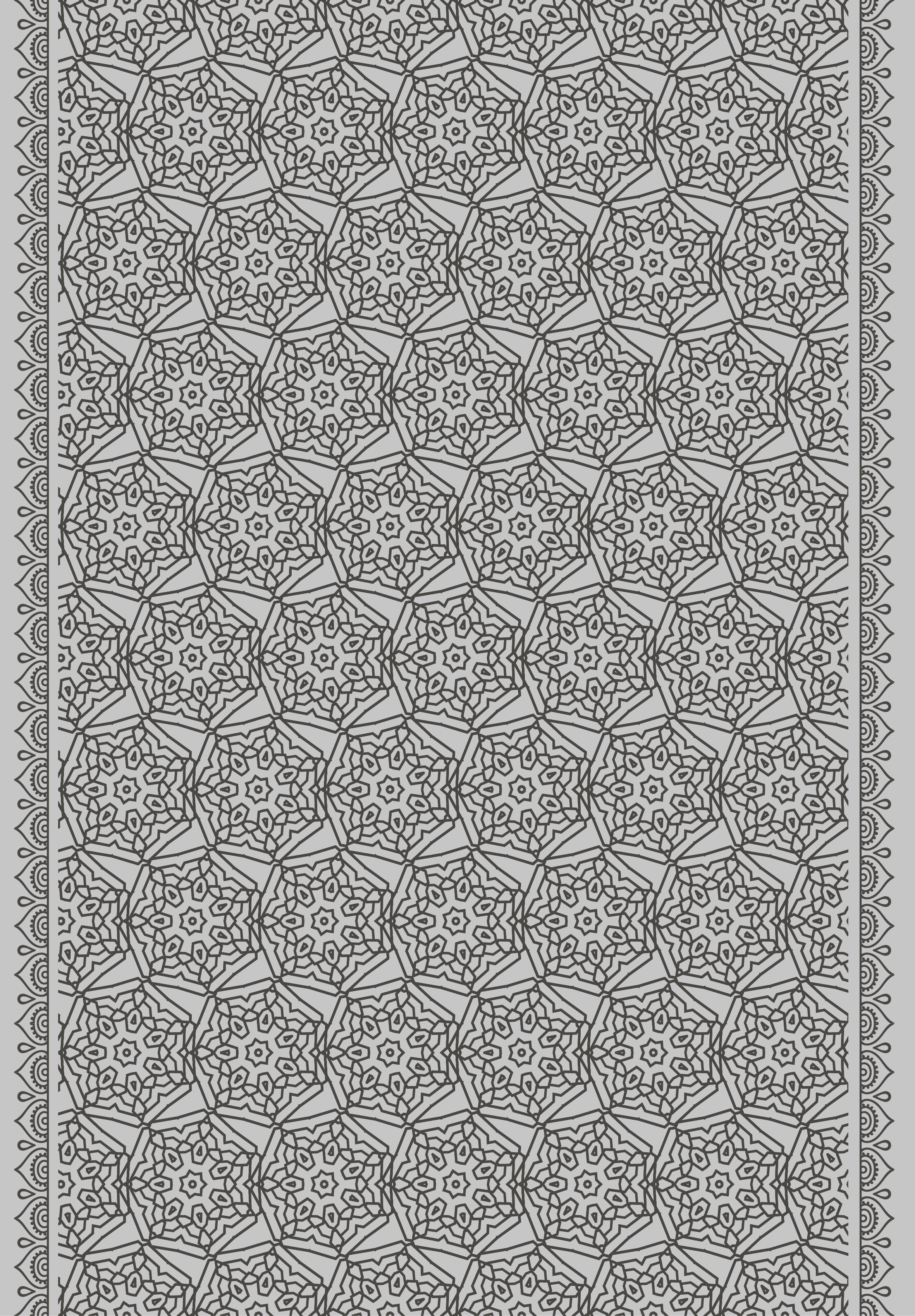 Texture vinyl carpet in abstract arabic tile style - TenStickers