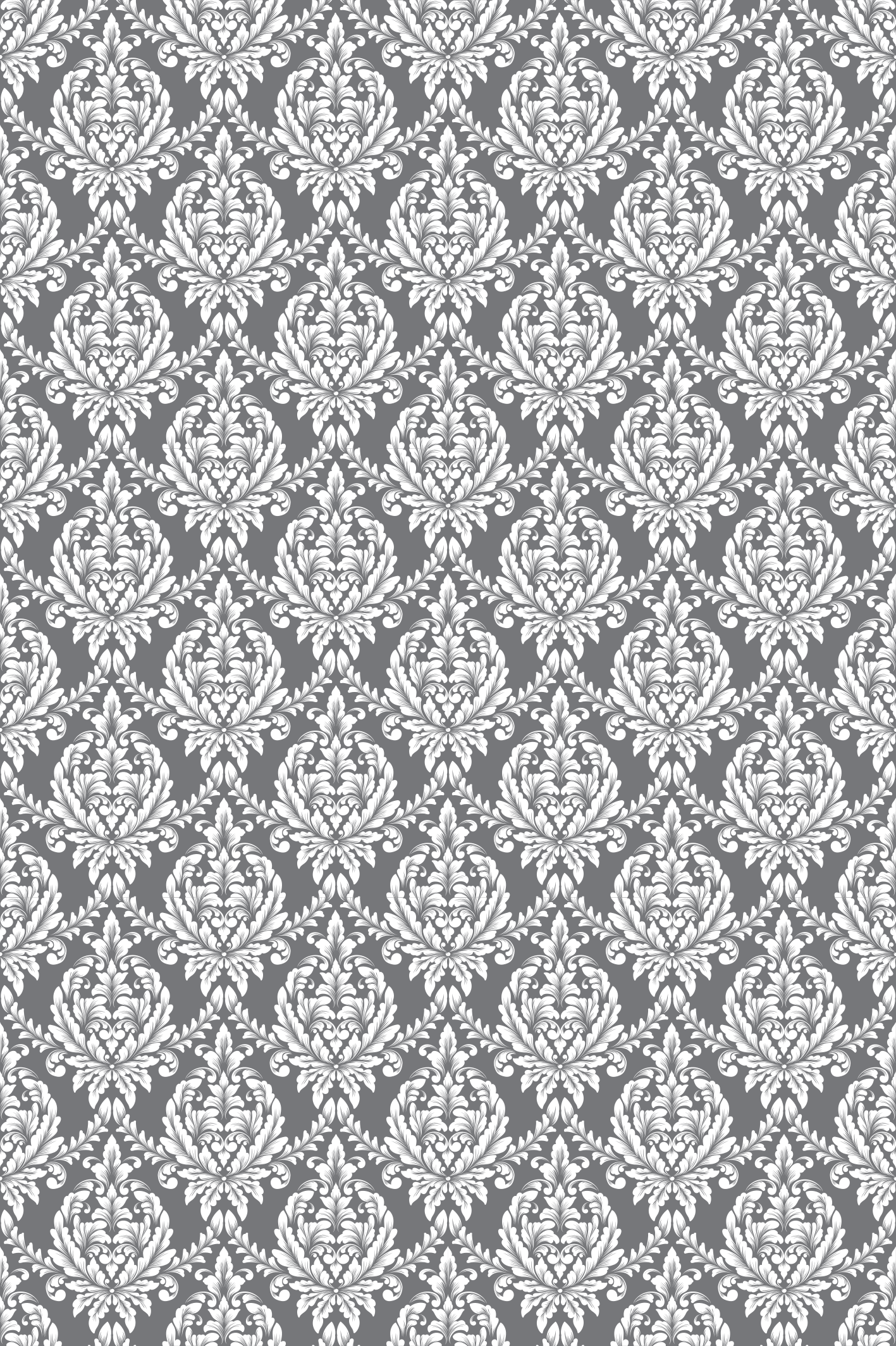 Texture vinyl carpet grey damask design - TenStickers