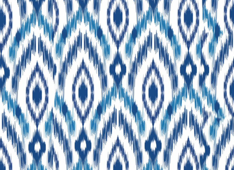 Texture vinyl carpet blue ikat design - TenStickers