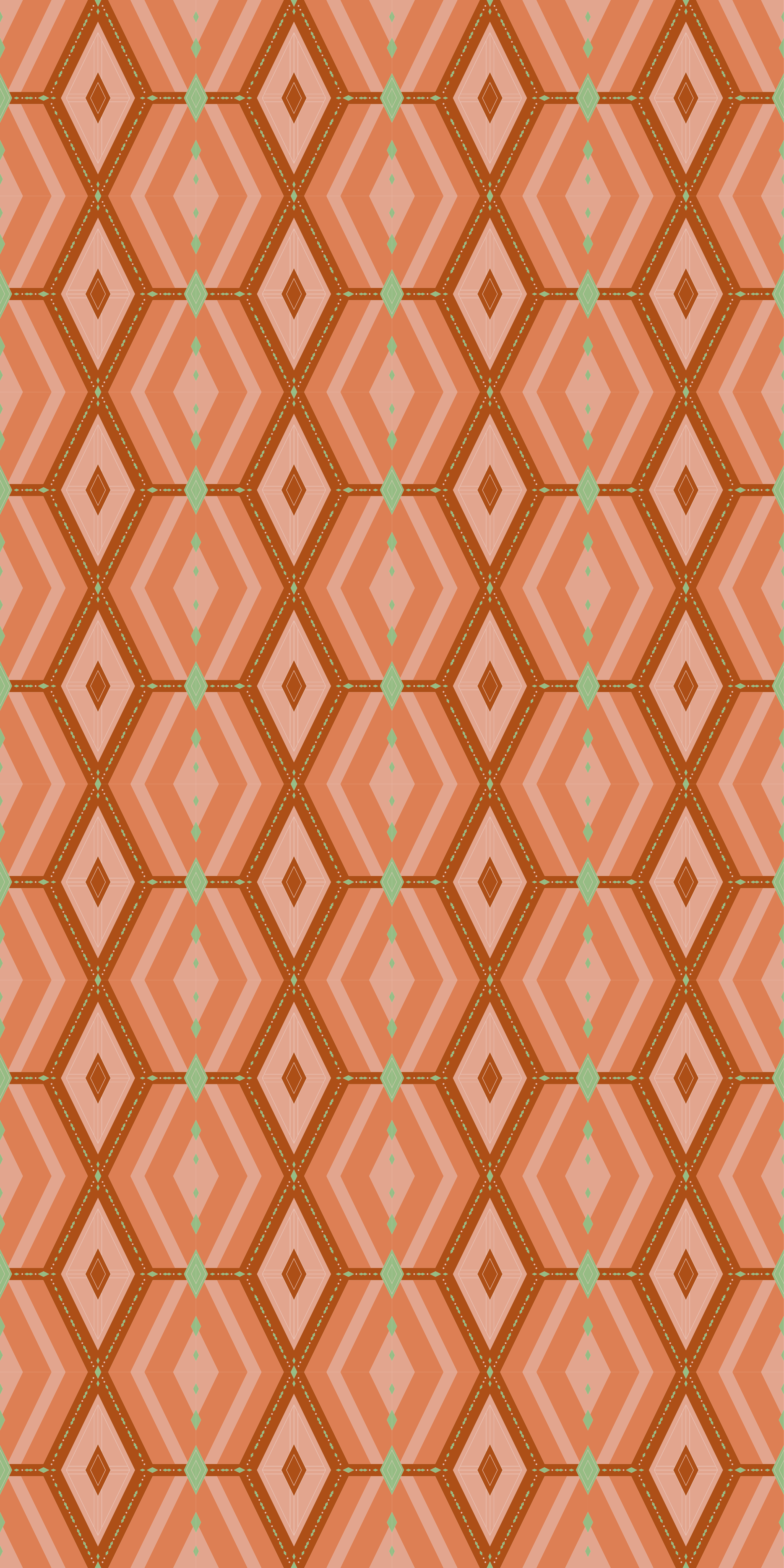 Vintage vinyl carpet in 30s autumn colors geometric - TenStickers