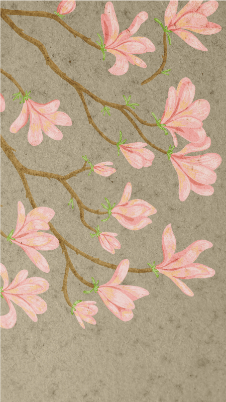 Vintage vinyl carpet in vintage style magnolia - TenStickers