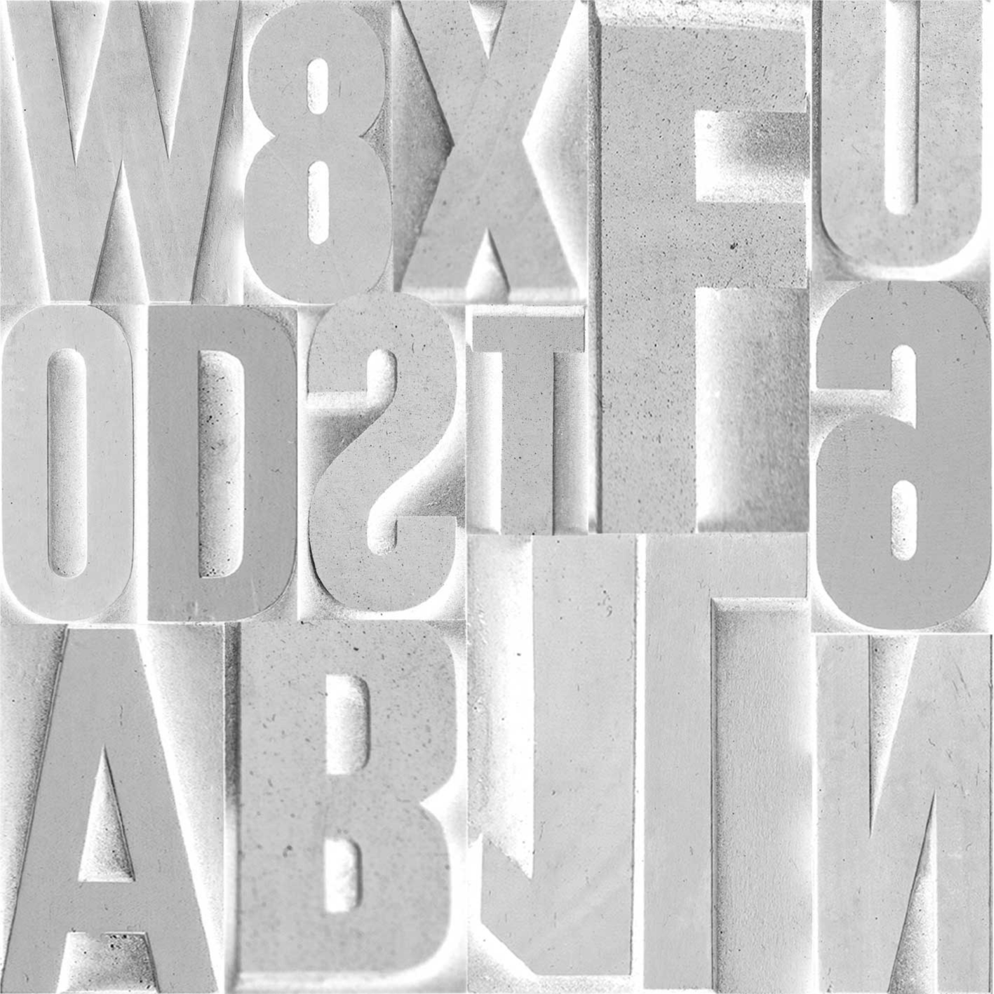 Custom vinyl carpet 3d grey letters - TenStickers