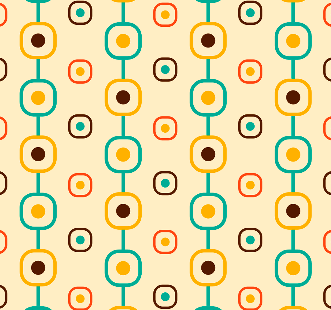 Vintage vinyl carpet 60s geometric design - TenStickers