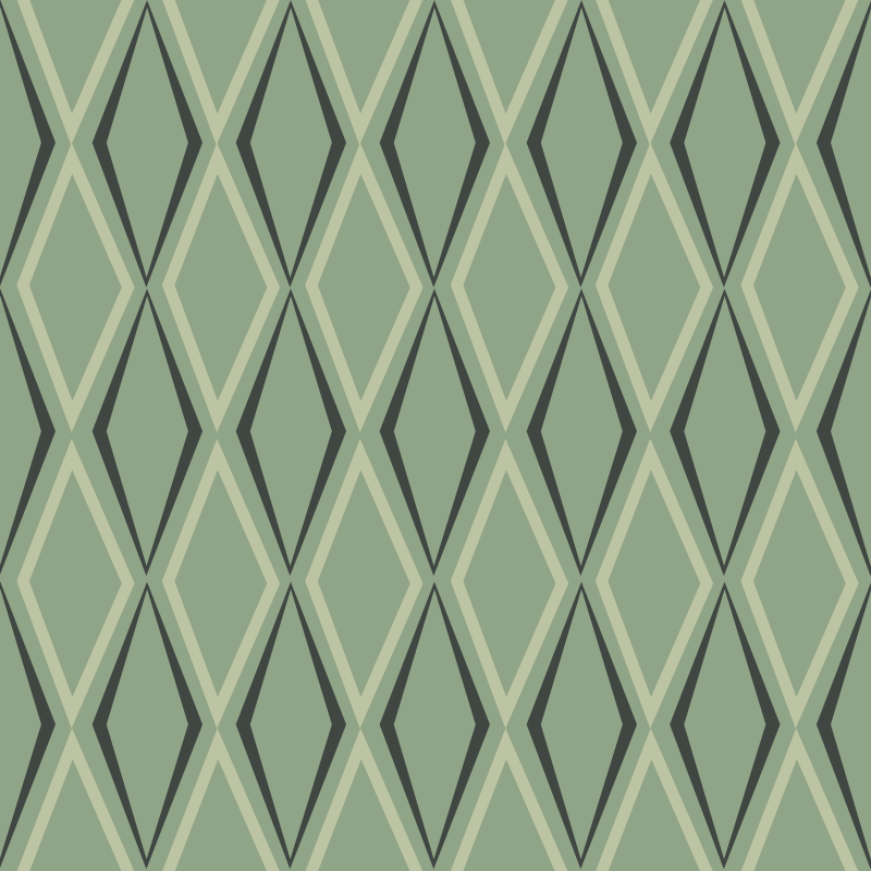 Vintage vinyl carpet 1930s green diamonds - TenStickers