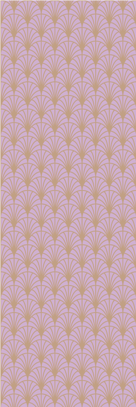 Vintage vinyl carpet in pink and gold scales - TenStickers