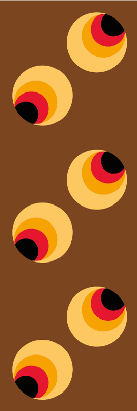Vintage vinyl carpet with pop eyeball design - TenStickers