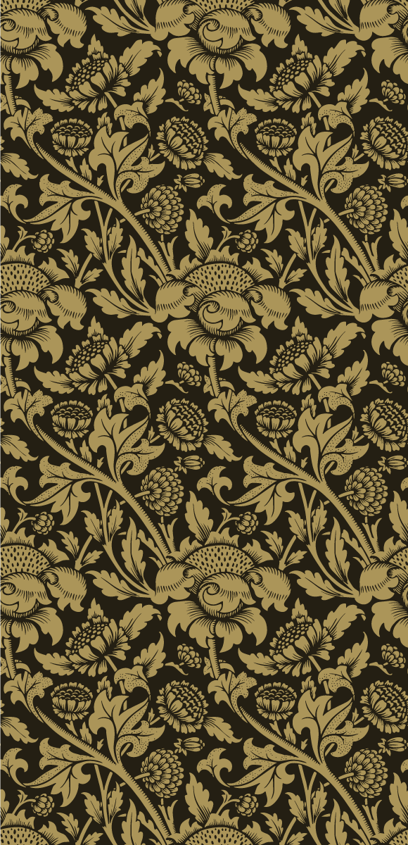 Vintage vinyl carpet with classic french florals - TenStickers