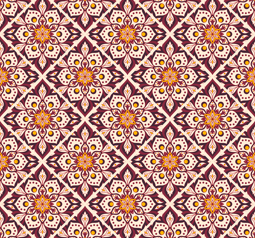 Vintage vinyl carpet classic castle design - TenStickers
