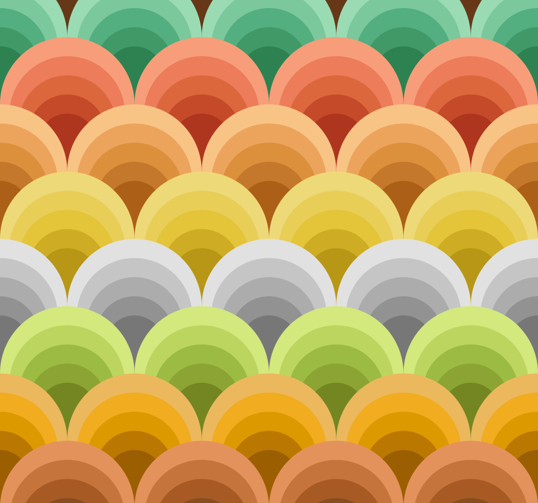 Vintage vinyl carpet with orange circles - TenStickers