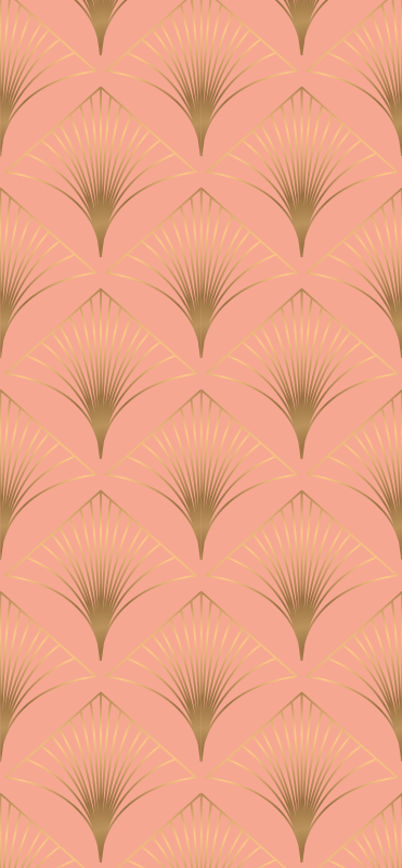 Vintage vinyl carpet with golden arrowhead design - TenStickers