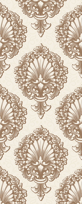 Vintage vinyl carpet in damask style retro design - TenStickers