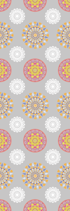 Vintage vinyl carpet bright mandala circles - TenStickers