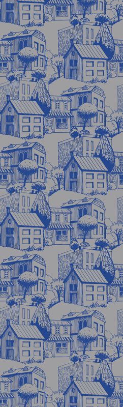 Vintage vinyl carpet inspired by vintage facades - TenStickers
