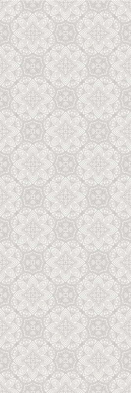 Vintage vinyl carpet in gray ethnic design - TenStickers