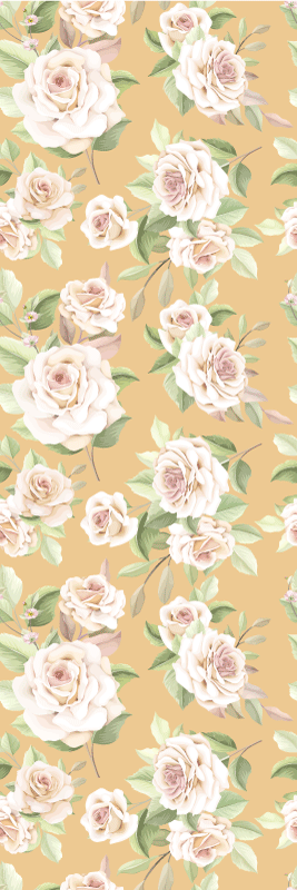 Vintage vinyl carpet french provincial roses pattern - TenStickers