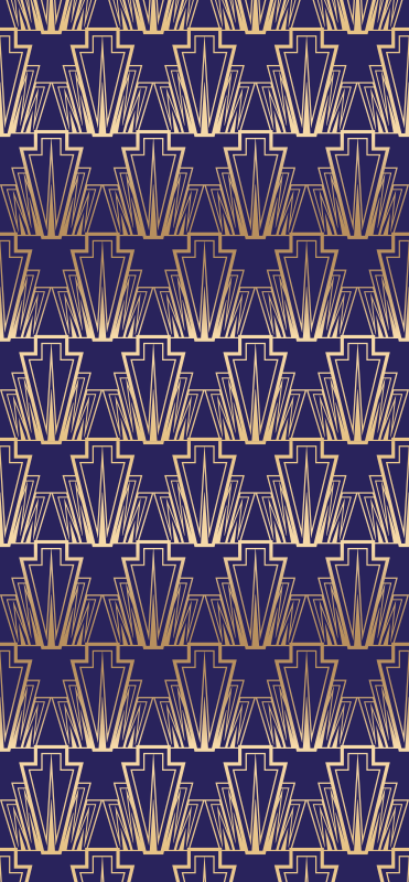 Vintage vinyl carpet with gradient gold design - TenStickers
