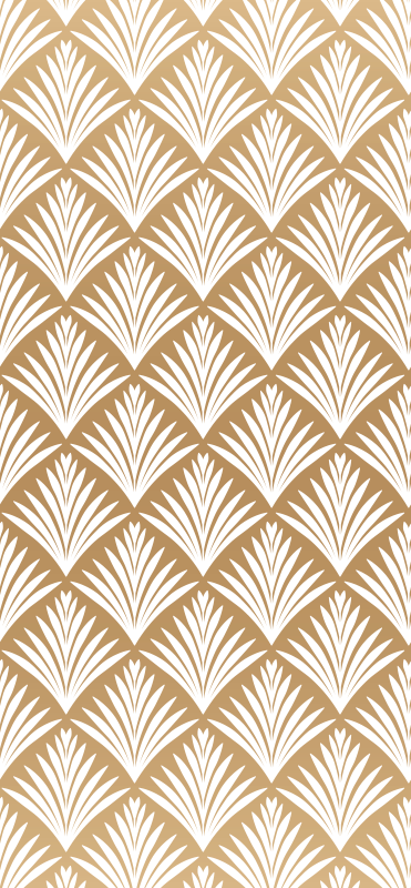 Vintage vinyl carpet with gold leaf art decor - TenStickers
